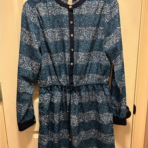 Michael Kors Sz 8 Blue, Black & White Patterned Dress EUC!! - Picture 1 of 13